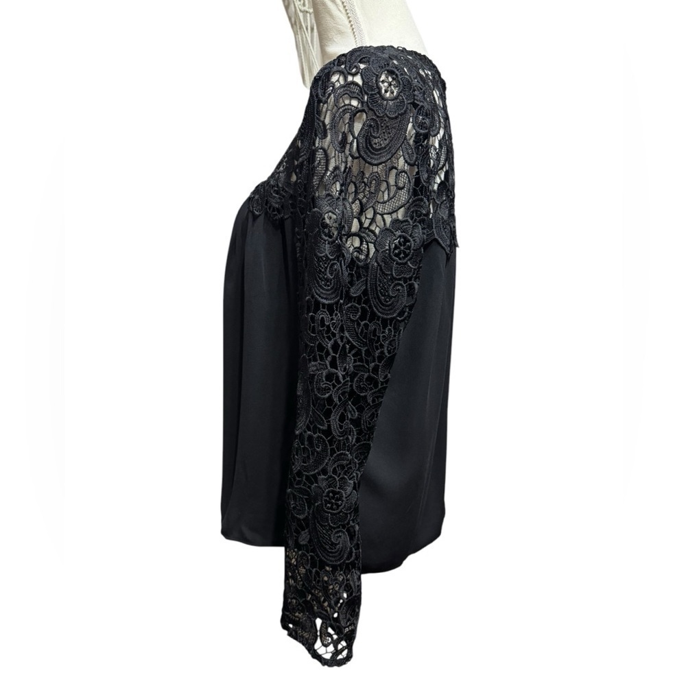 J. Crew Floral Lace Detail Long Sleeve Top - Picture 4 of 7
